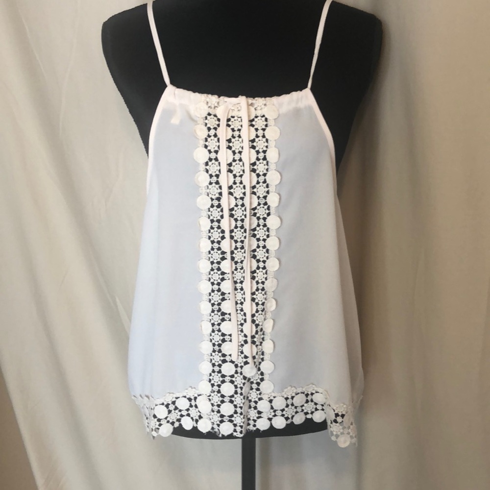 Monteau Ivory spaghetti strap blouse size L